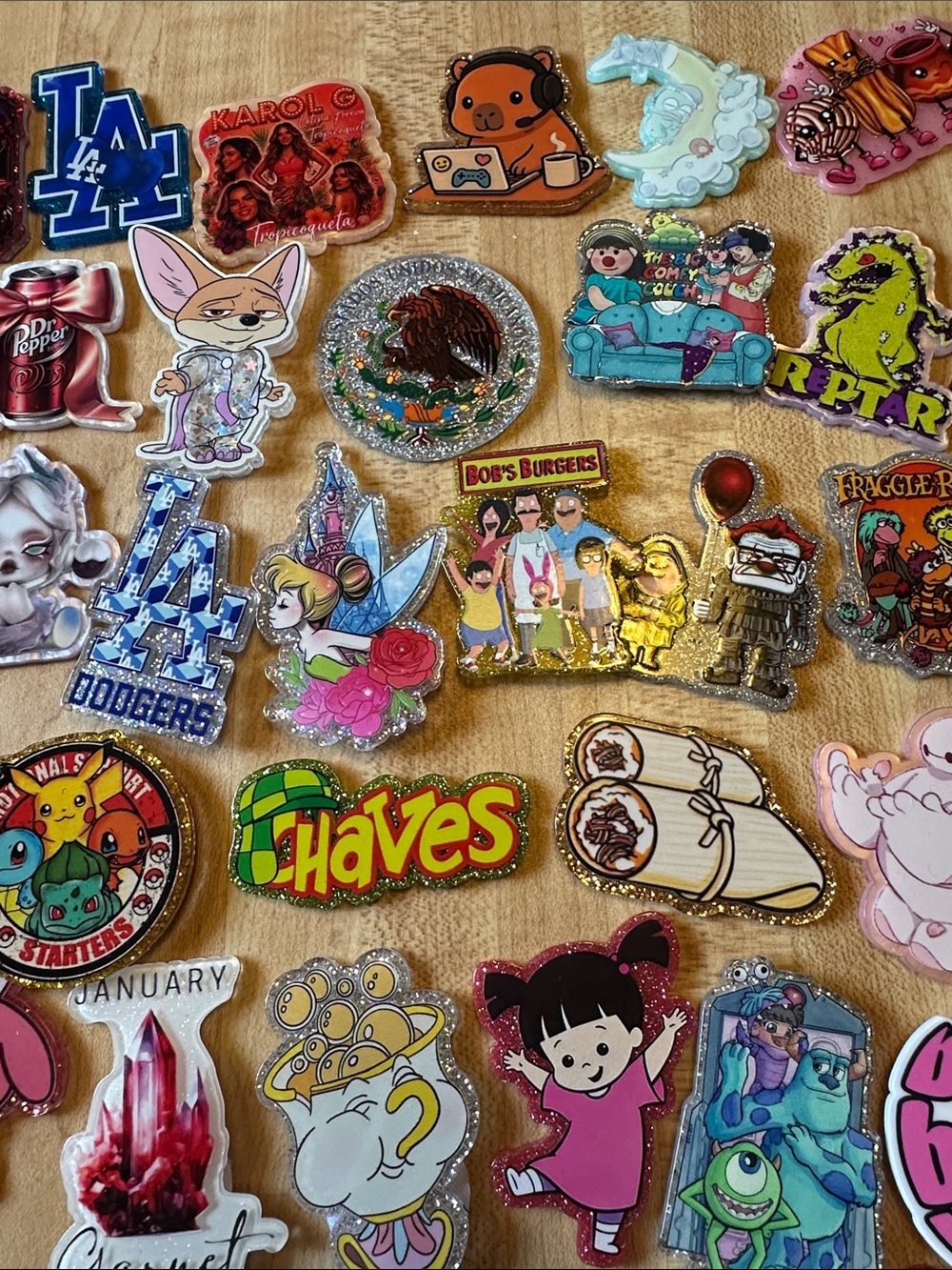 Assorted Acrylic Flat Back Charms- 72 various styles - Picture 4 of 10